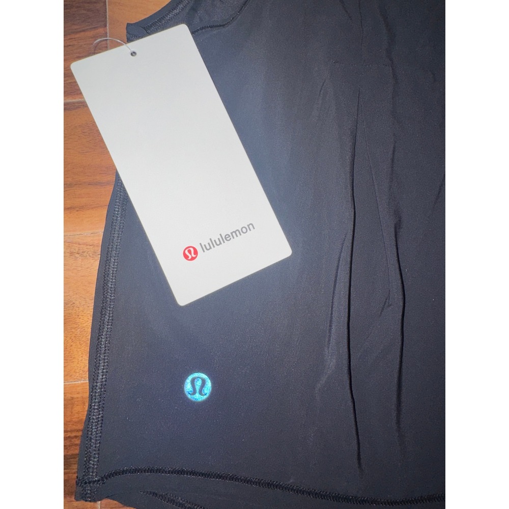 Lululemon Sculpt Cropped Tank Black Mesh Reflective Size 6 NWT - Picture 4 of 5